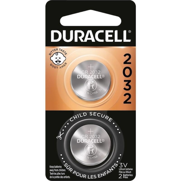 Duracell Coin Cell Lithium 3V Battery - DL2032 - For Multipurpose - 3 V DC - 2 / Pack DL2032B2PK - main